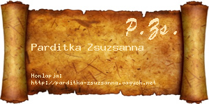 Parditka Zsuzsanna névjegykártya